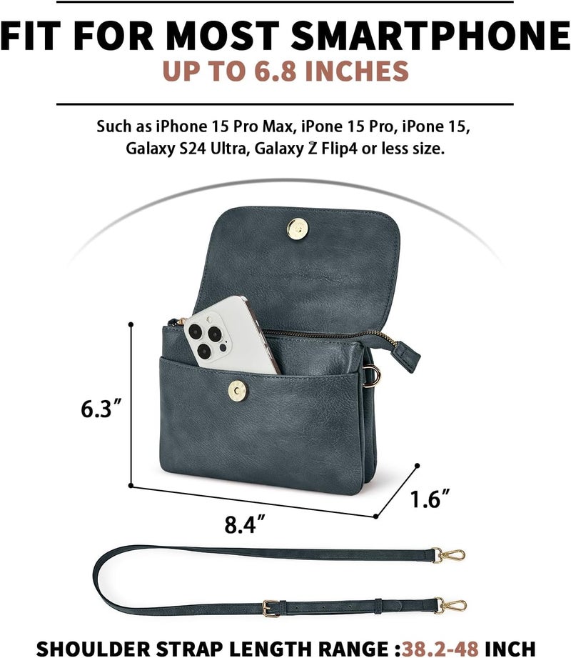 CHOLISS Small Crossbody Bags for Women, Vegan Leather Cell Phone Purse, Mini Travel Purse with Adjustable Strap Womens Gifts - Image 2